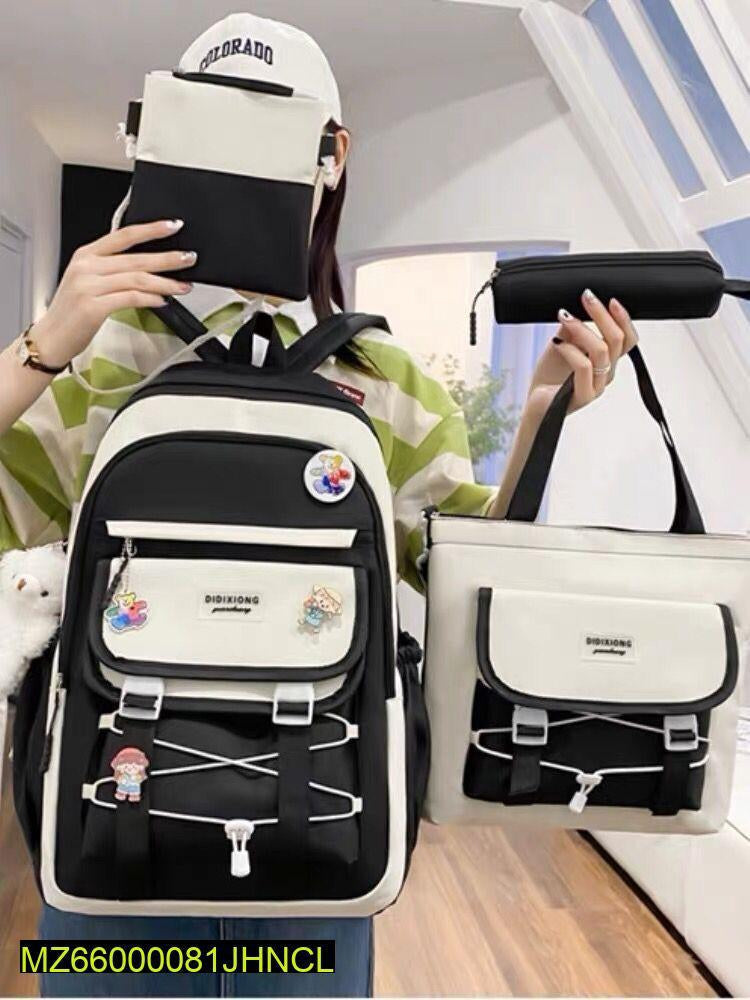 Women's casual backpack 4 PCs set Markaz