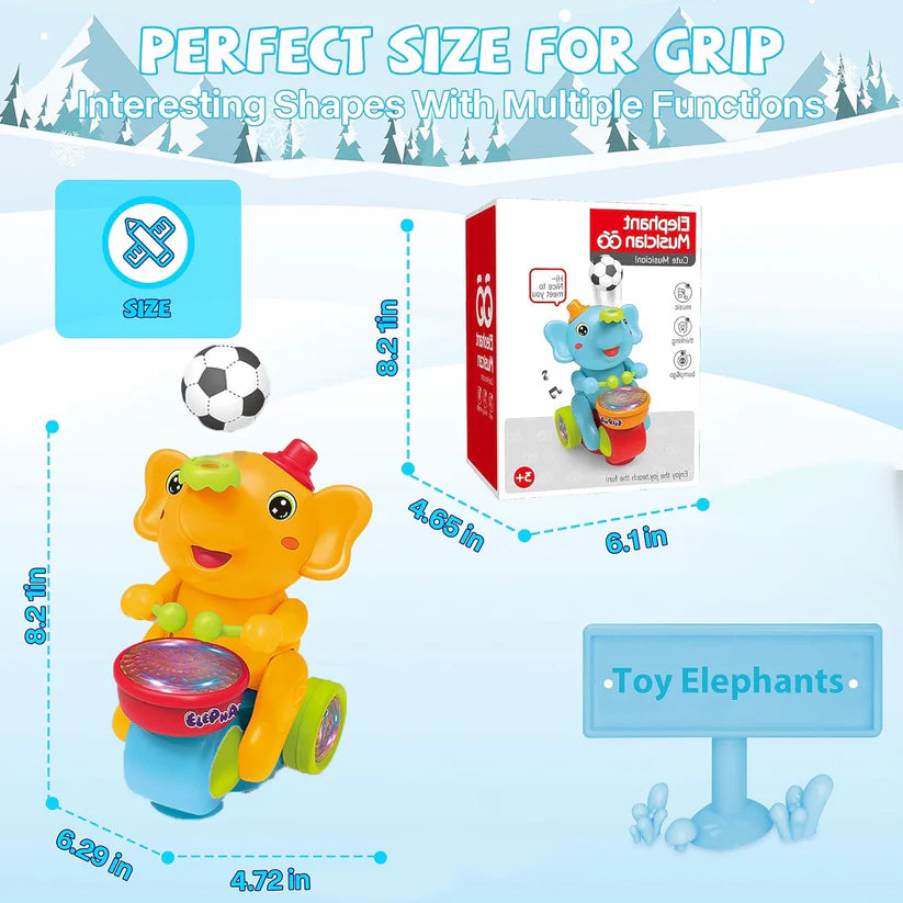 Musical Ball Blowing Elephant Drum Toy | Interactive Beating Drum for Kids