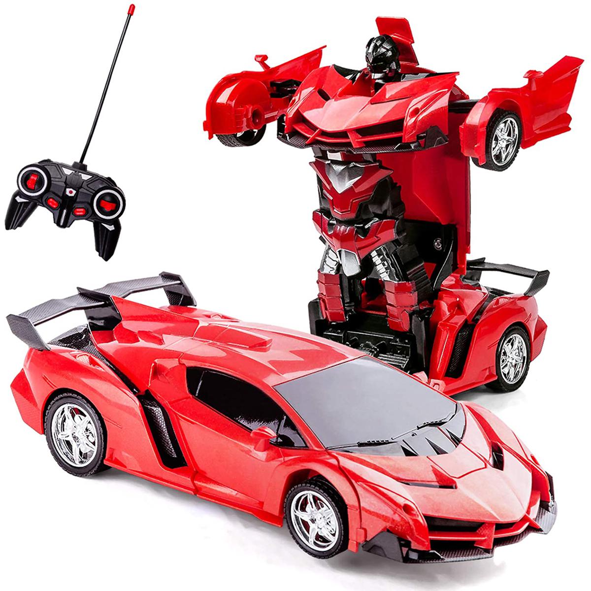 Battery Operated Remote Control Transforming Robot Car Toy for Kids