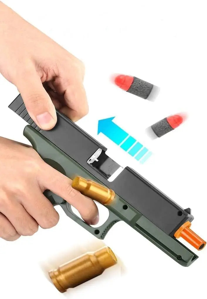 Glock Soft Bullet Toy Gun for Kids – Safe Shooting Fun in Pakistan
