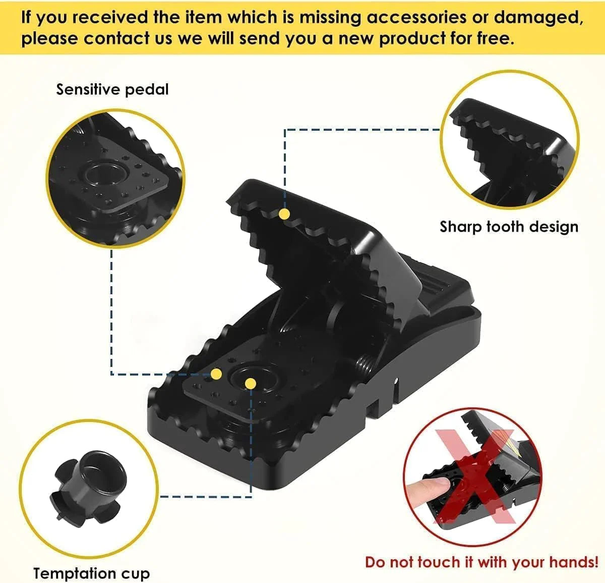 pack of two Universal Mouse Catcher, Indoor Reusable Rat Trap t4trendz
