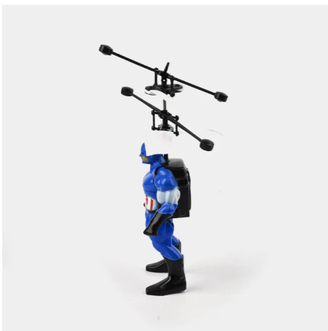 Inductive Sensor Flying Superhero Toy for Kids – Hand-Controlled Rechargeable Action Figure with Lights