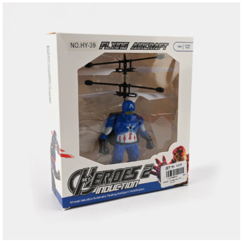 Inductive Sensor Flying Superhero Toy for Kids – Hand-Controlled Rechargeable Action Figure with Lights