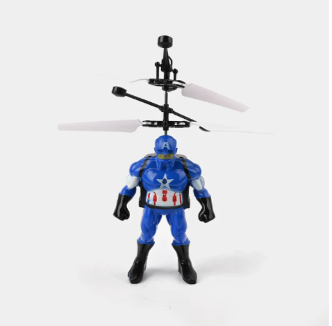 Inductive Sensor Flying Superhero Toy for Kids – Hand-Controlled Rechargeable Action Figure with Lights