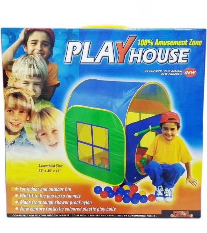 Multicolor Playhouse Tent with 50 Soft Plastic Balls - Fun Indoor & Outdoor Play Set