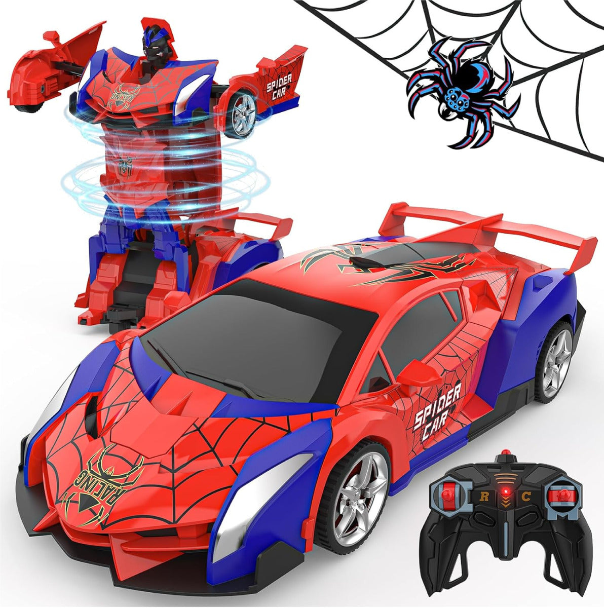 Battery Operated Remote Control Transforming Robot Car Toy for Kids