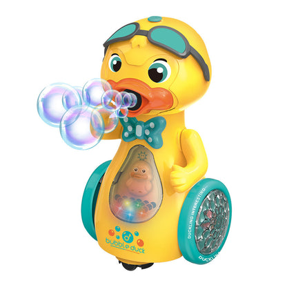 Electric Walking Duck Bubble Toy – Lights & Music for Kids