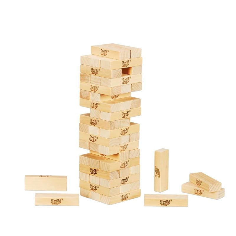 Hasbro Jenga Classic – Stacking Tower Game with Hardwood Blocks (Ages 6+)