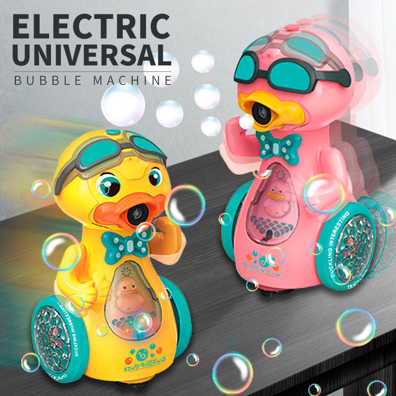 Electric Walking Duck Bubble Toy – Lights & Music for Kids