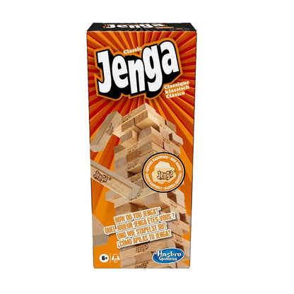 Hasbro Jenga Classic – Stacking Tower Game with Hardwood Blocks (Ages 6+)