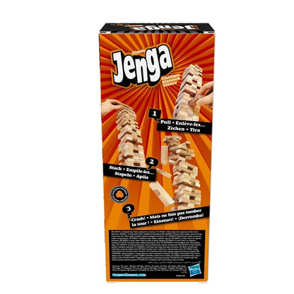 Hasbro Jenga Classic – Stacking Tower Game with Hardwood Blocks (Ages 6+)