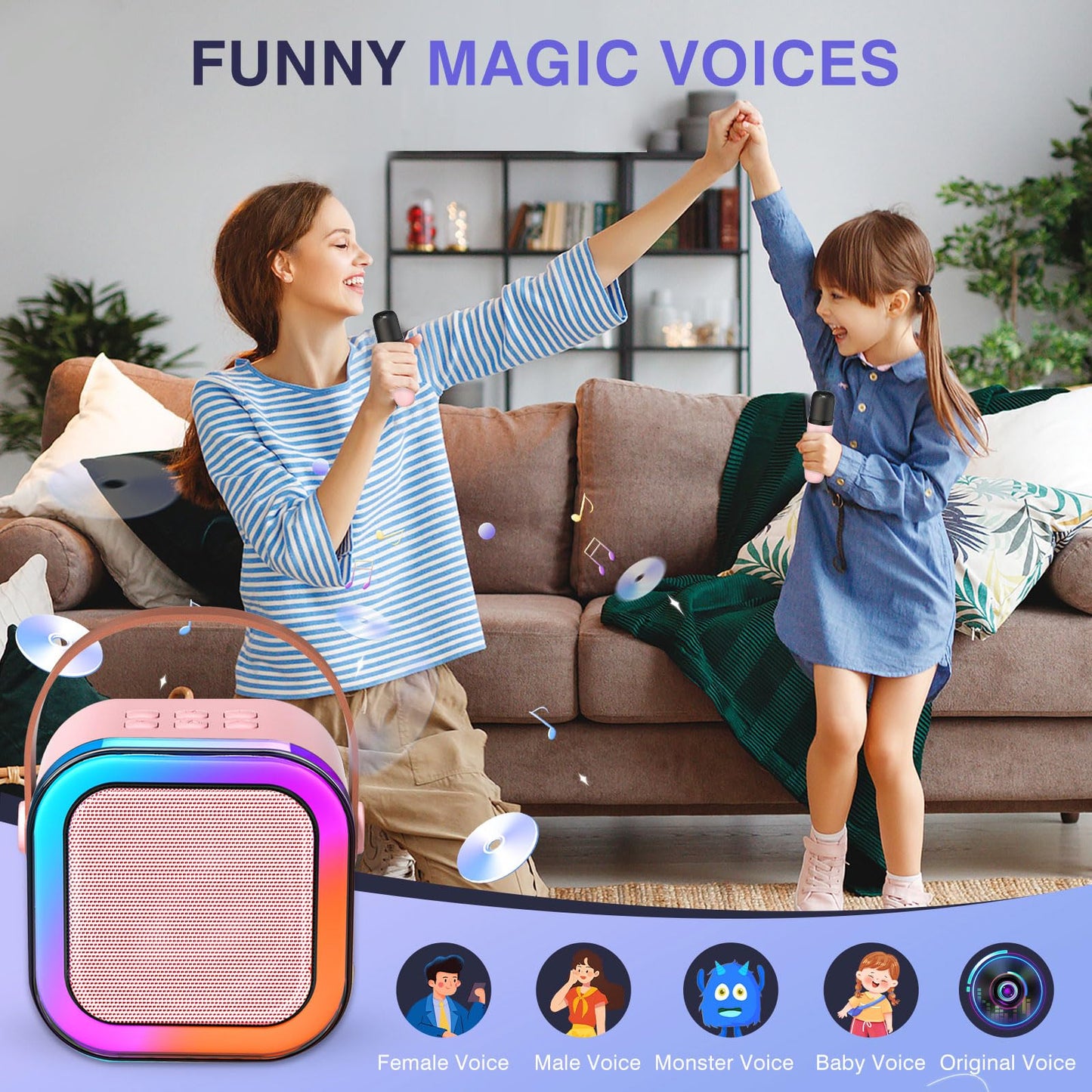 K12 Mini Wireless Bluetooth Karaoke Speaker with Mic