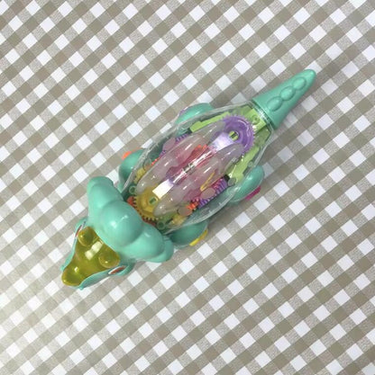 Electric Dinosaur Gear Car – Transparent Toy with Lights & Music