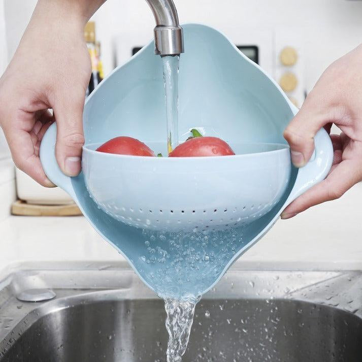 Household Double-layer Kitchen Vegetable Washing Fruit Basket