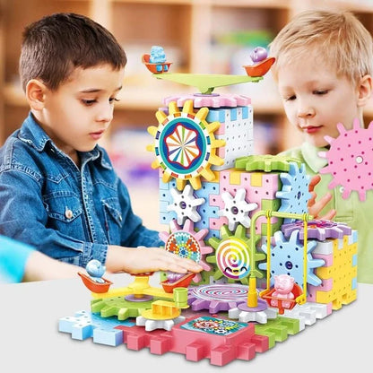 83-Piece Electric Gear Building Blocks Set | STEM Learning Toy for Kids