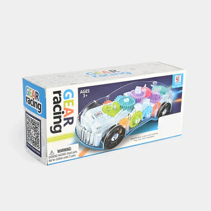 Gear Car Toy for Kids – Transparent Toy Car with Lights & Music