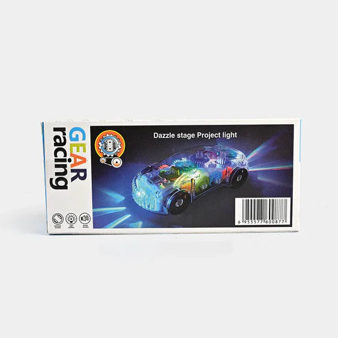 Gear Car Toy for Kids – Transparent Toy Car with Lights & Music