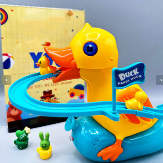 Electric Duck Toy with Sliding Track