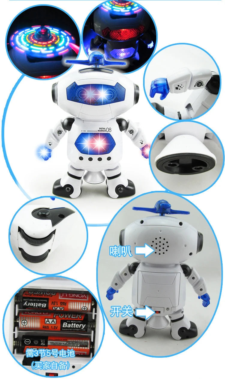 Space Dancer Smart Robot Toy – Interactive Walking Humanoid with Lights, Music & Sounds for Kids
