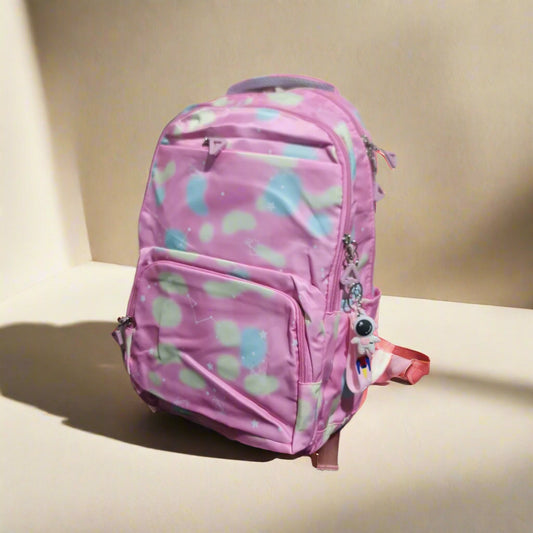 Purple Rainbow Nylon School & Travel Backpack
