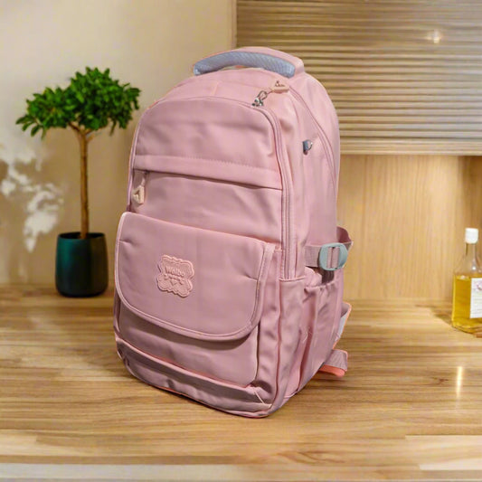 Stylish & Spacious 2-Zipper Flap Backpack – Perfect for School,