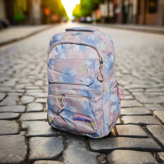 Rainbow Multicolor School Bag – High-Quality Nylon, Spacious & Durable