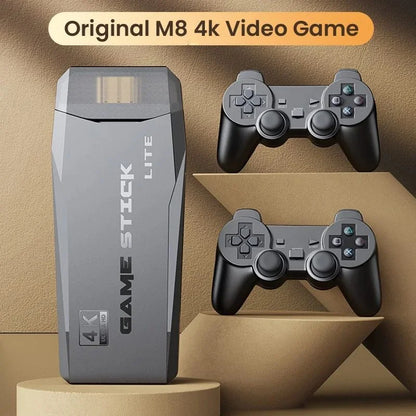M8 64GB 4K Game Console with Tekken 3, 20,000+ Games & 2 Controllers