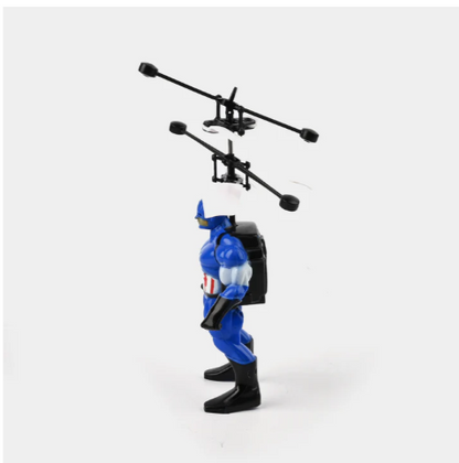 Inductive Sensor Flying Superhero Toy for Kids – Hand-Controlled Rechargeable Action Figure with Lights