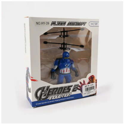 Inductive Sensor Flying Superhero Toy for Kids – Hand-Controlled Rechargeable Action Figure with Lights