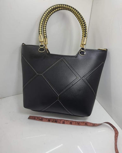 Leather X pattern handbag Little chic