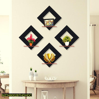 Diamond wall hanging shelves pack of 4 diamond shelves
