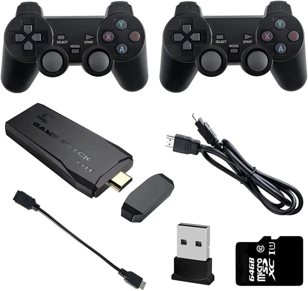 M8 64GB 4K Game Console with Tekken 3, 20,000+ Games & 2 Controllers