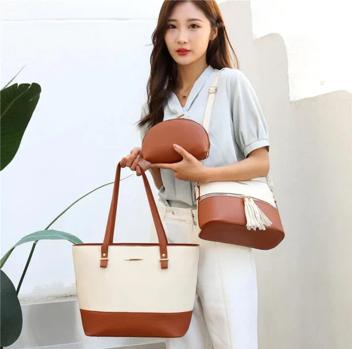 Shop Large Capacity Premium 3pcs Handbag Set at T4Trendz t4trendz