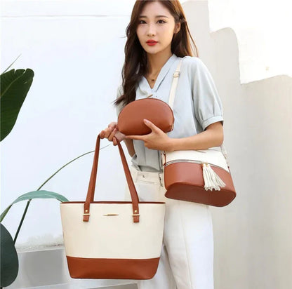 Shop Large Capacity Premium 3pcs Handbag Set at T4Trendz t4trendz