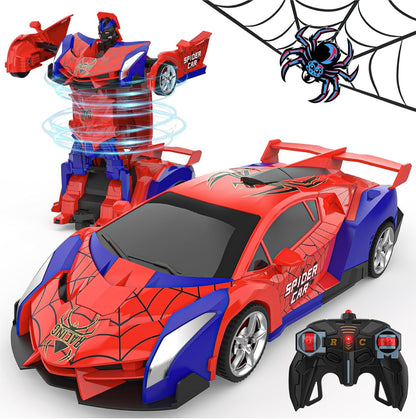 Battery Operated Remote Control Transforming Robot Car Toy for Kids