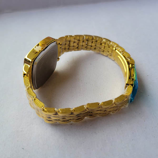 Elegant Gold-Plated Dios Quartz Women's Watch – Square Dial